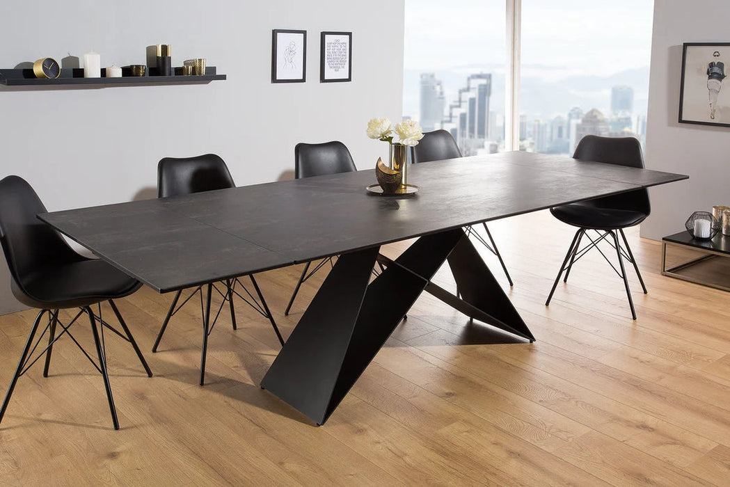 Extendable Dining Table Mercury 180-220-260cm Ceramic Lava Look