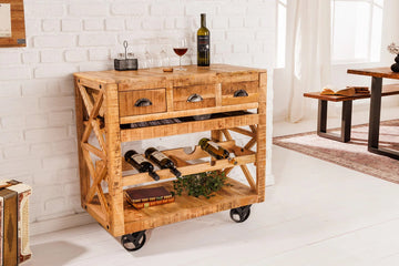 Bar Cabinet Bodega 86cm Mango Wood Natural