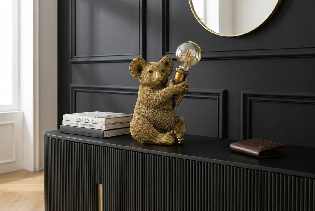 Table Lamp Koala 34cm Polyresin Gold