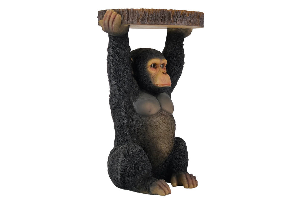 Round Side Table Monkey 52cm Polyresin
