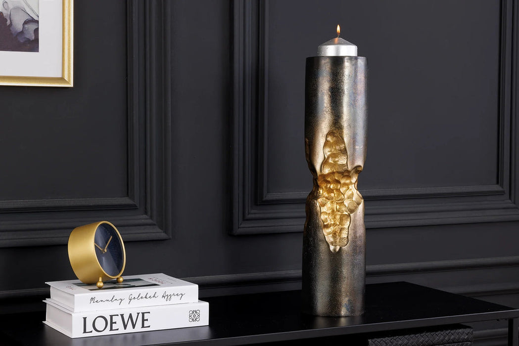 Decorative Vase Precious 50cm Metal Black Gold