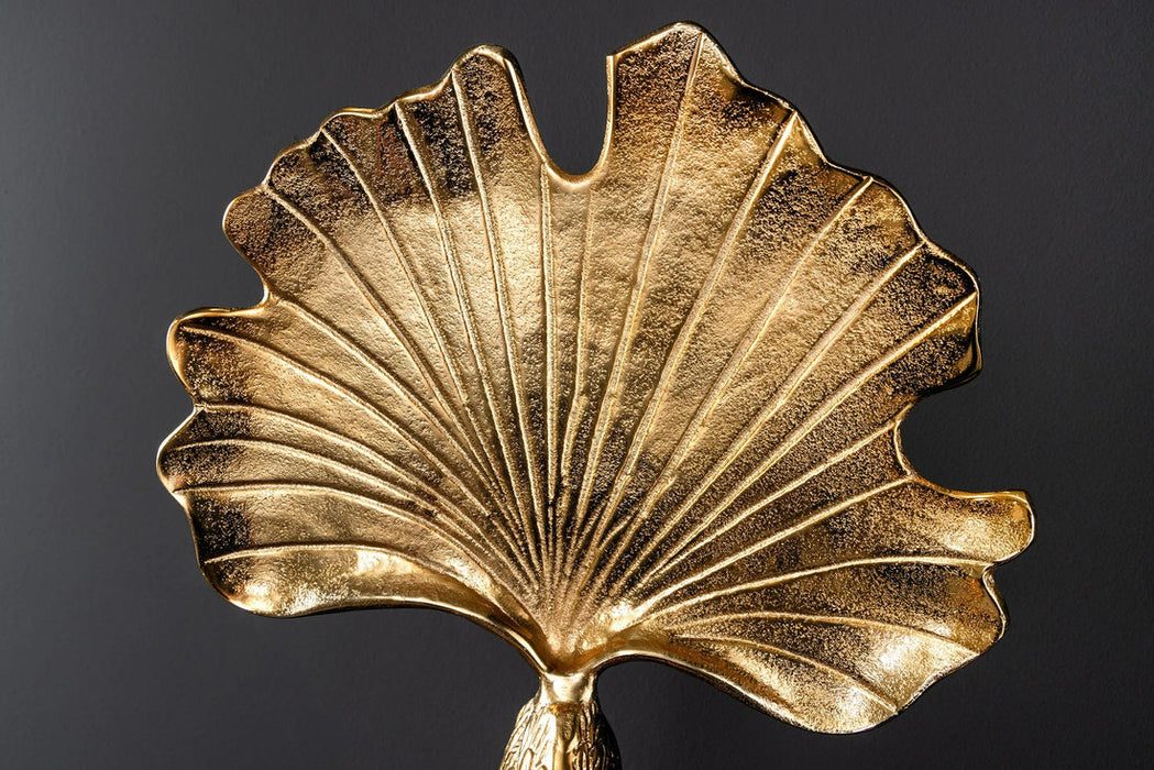 Decorative Platter Peacock 37cm Metal Gold