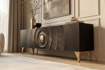 TV Stand Golden Eye 180cm Mango Wood Black