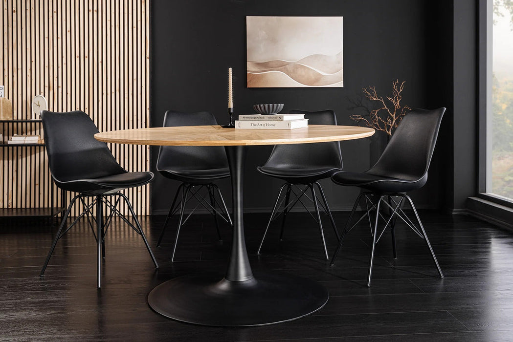 Round Dining Table Atelier 120cm Oak Wood Veneer