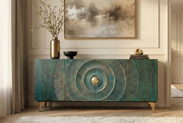Sideboard Golden Eye 177cm Mango Wood Turquoise