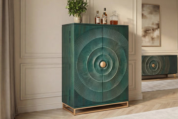 Bar Cabinet Golden Eye 140cm Mango Wood Turquoise