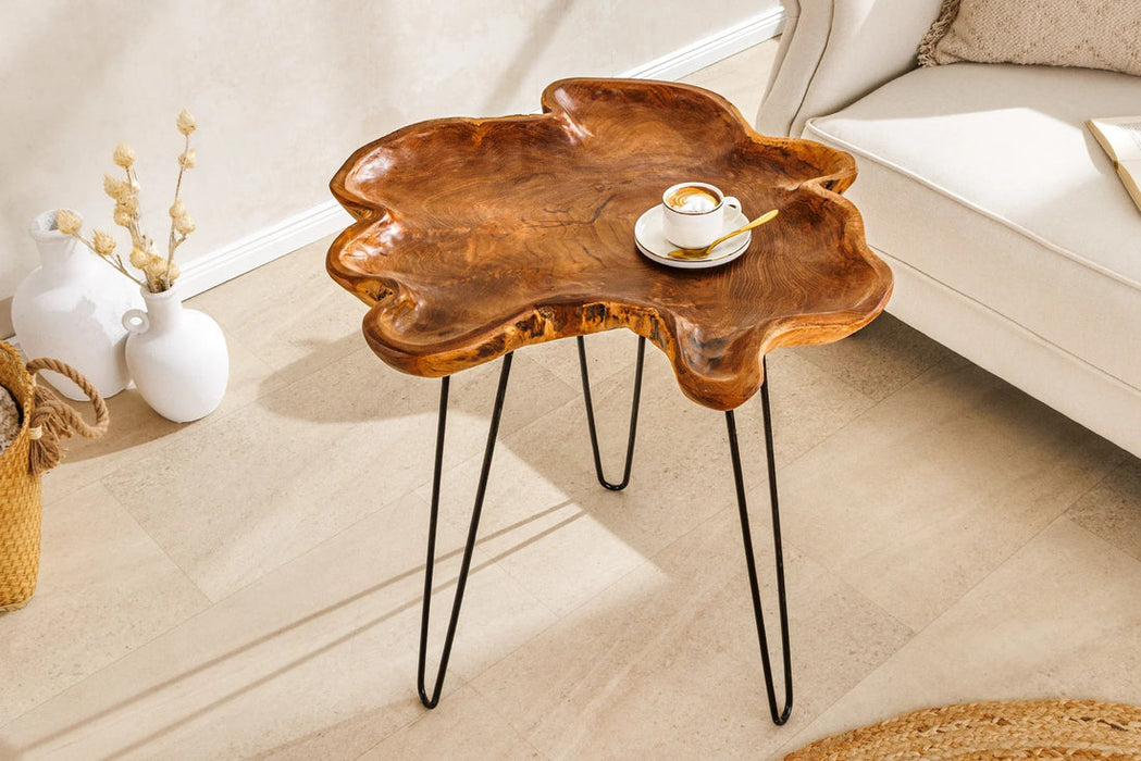 Side Table Wild 65cm Teak Wood Brown
