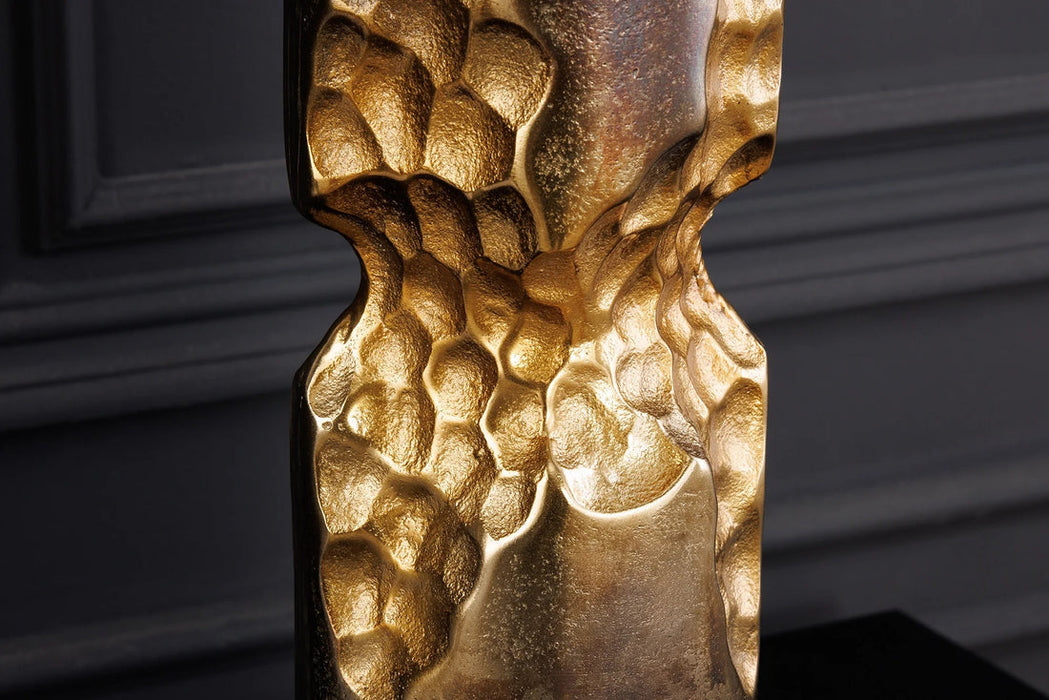 Decorative Vase Precious 40cm Metal Black Gold