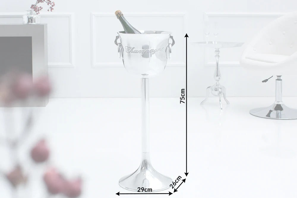 Champagne Cooler 75cm Metal Chrome