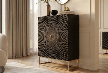 Cabinet Illusion 120cm Mango Wood Black