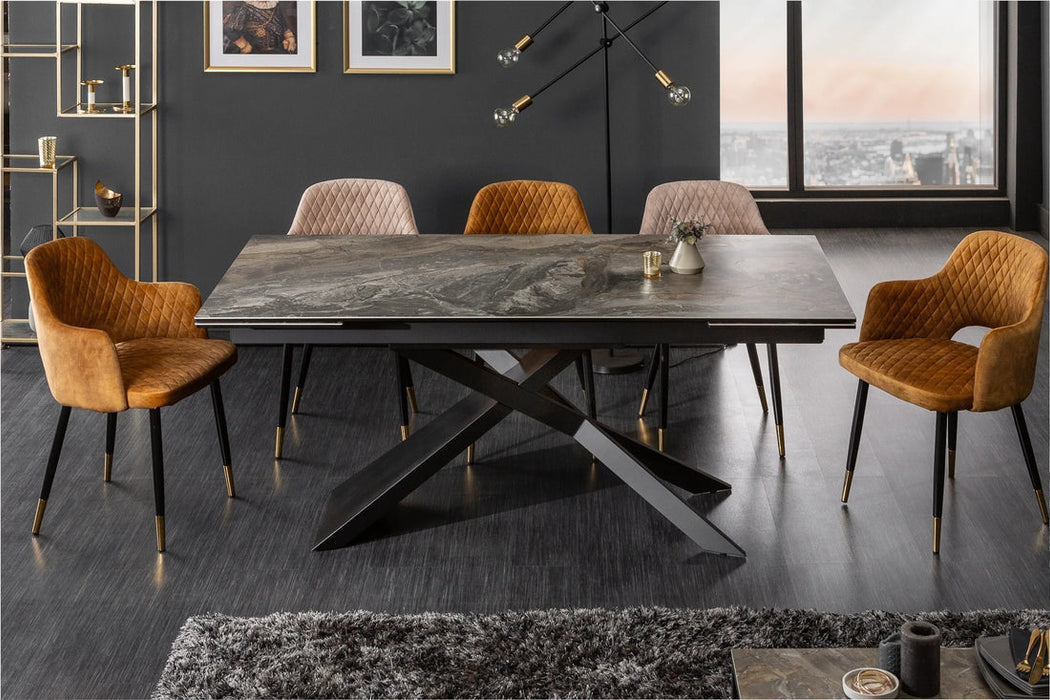 Extendable Dining Table Galactic 180-220-260cm Ceramic Marble Look
