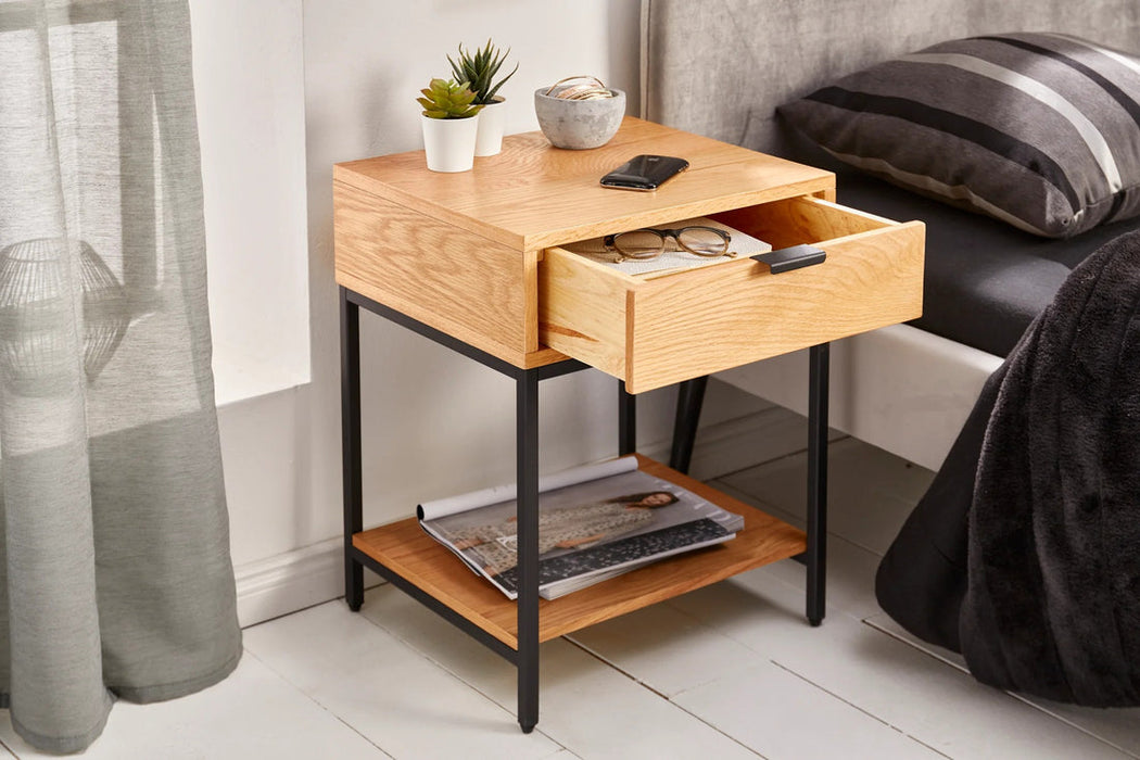Side Table Elements 50cm Oak Look Natural