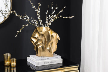 Decorative Vase Flux 25cm Metal Gold