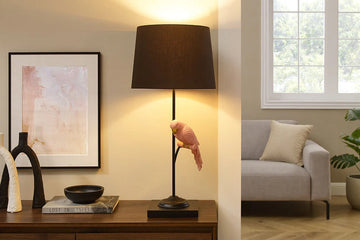 Table Lamp Wildlife 75cm Pink Parrot