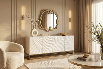 Sideboard Fossil 177cm Mango Wood White