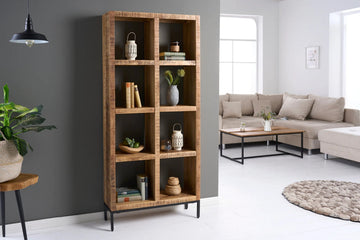 Shelf Rack Blacksmith 176x80cm Mango Wood Natural