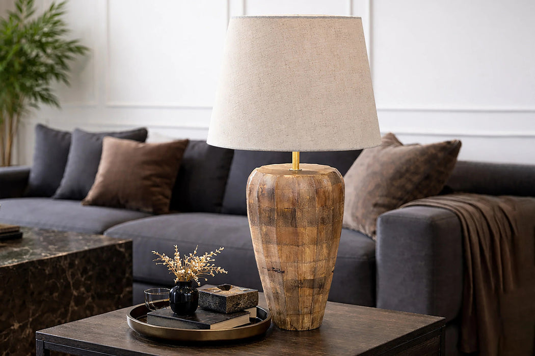 Table Lamp Pure Nature 66cm Mango Wood Brown