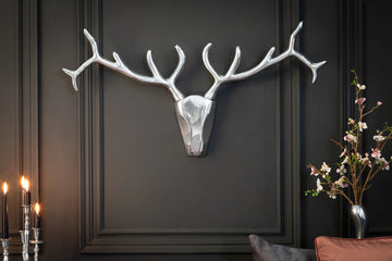 Deer Antler Veado 98cm Metal Silver