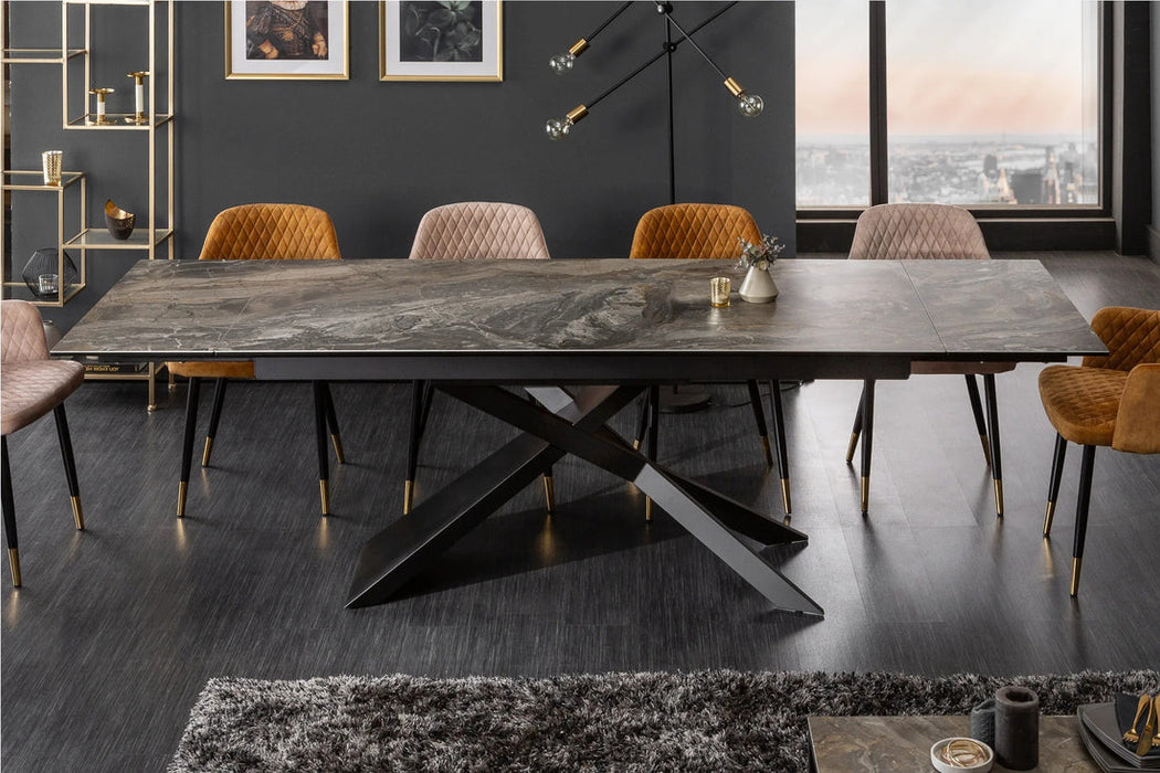 Extendable Dining Table Galactic 180-220-260cm Ceramic Marble Look