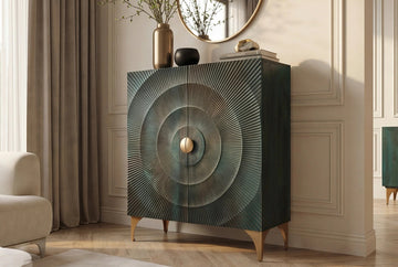 Cabinet Golden Eye 120cm Mango Wood Turquoise