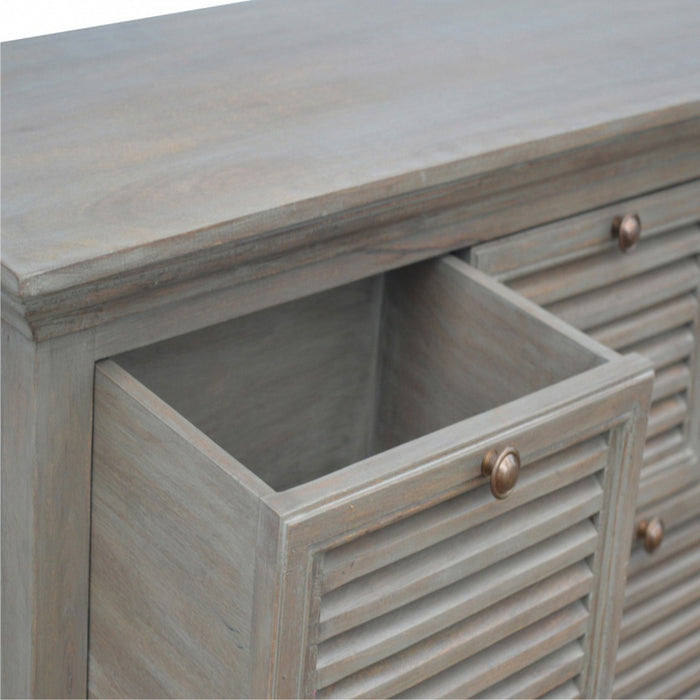 The Estate Grey-Wash 5-Shutter Buffet Sideboard