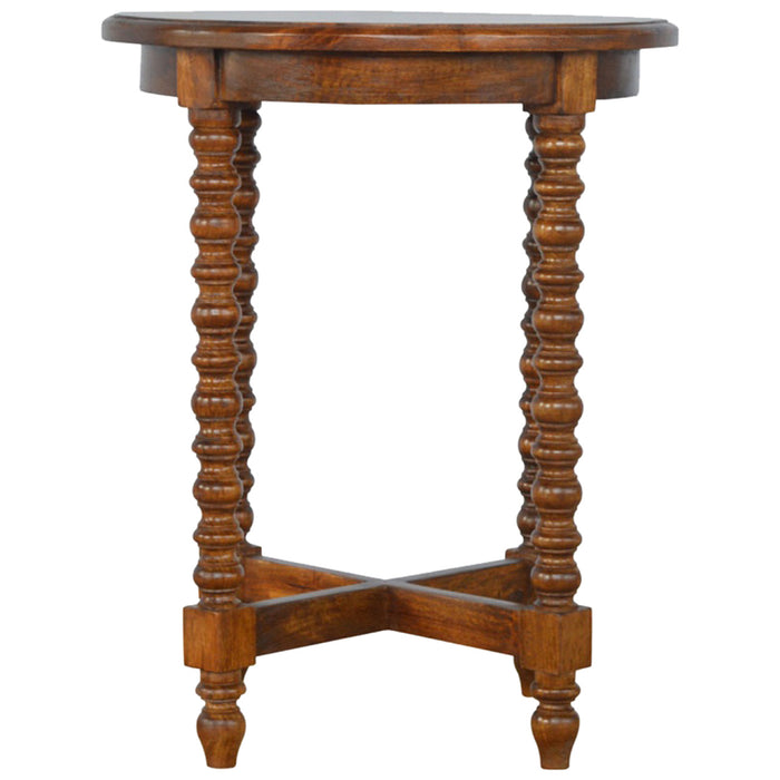 The Organic Mango Wood Round Tea Table