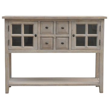 The Coastal Stone-Wash Glazed Console Table