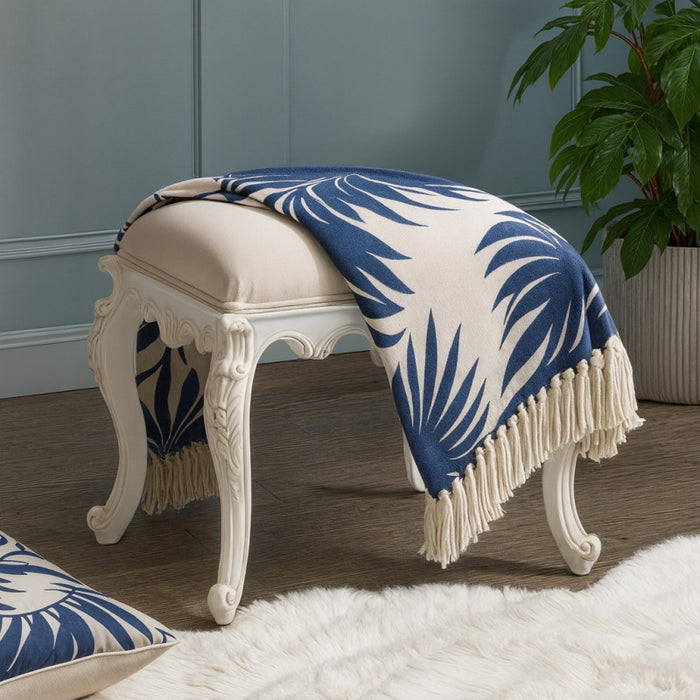 Provencale Antique White French Dressing Table Stool
