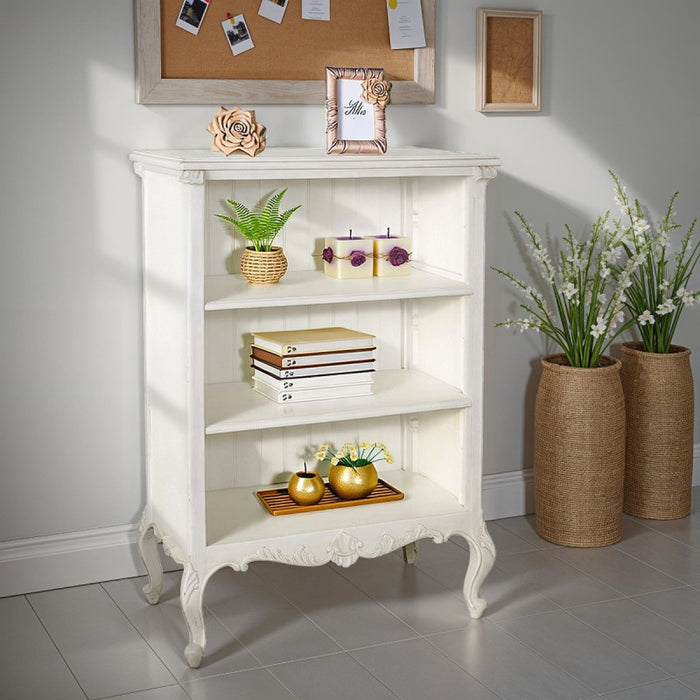 Provencale Antique White Small Open French Bookcase