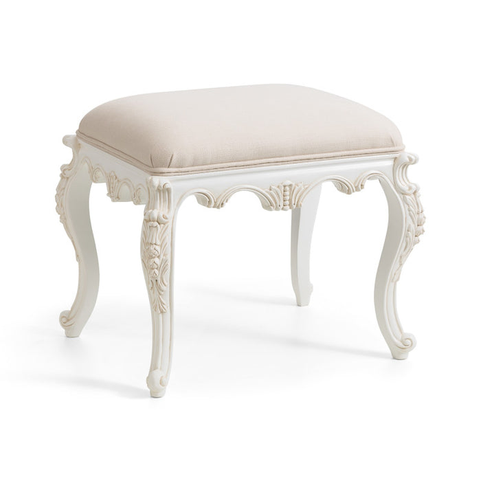Provencale Antique White French Dressing Table Stool