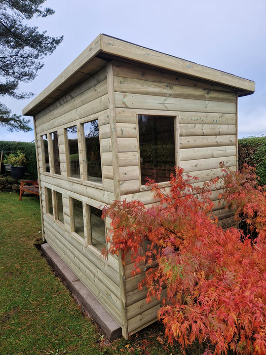 Cheadle 5x8 Wooden Potting Shed Garden Work Shed with Shelving