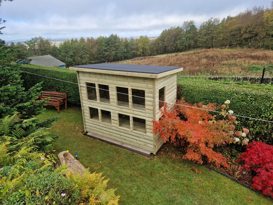 Cheadle 5x8 Wooden Potting Shed Garden Work Shed with Shelving