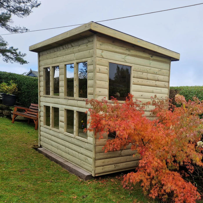 Cheadle 5x8 Wooden Potting Shed Garden Work Shed with Shelving