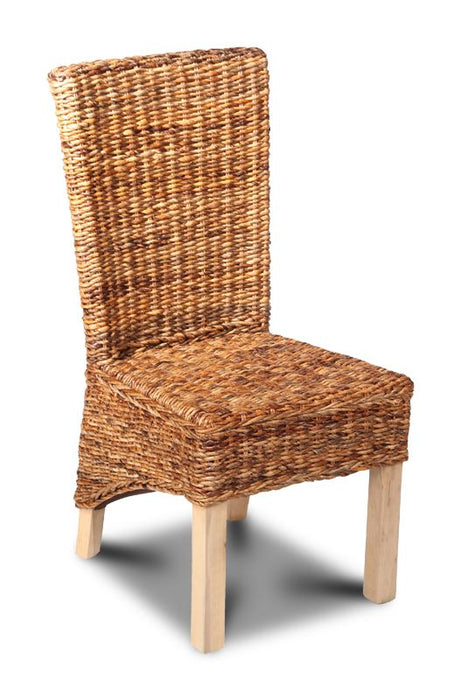 Light Rattan Rollback Dining Chair - In Stock
