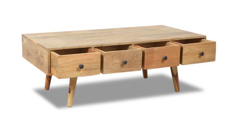 Light Retro Chic 115cm Coffee Table - In Stock