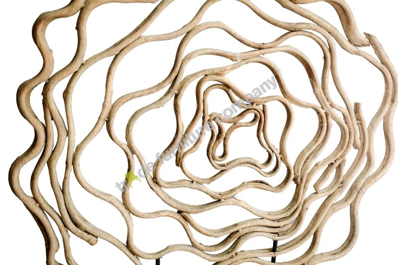 Reclaimed Teak Wrapped Vine Sculpture