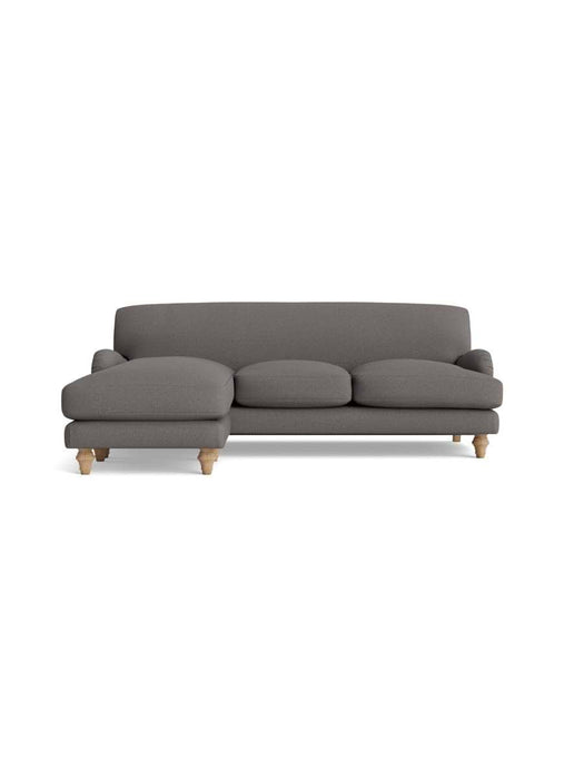 Reine Chaise Left Hand Facing Sofa â€“ Steel Cotton Linen