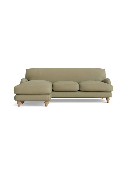 Reine Chaise Left Hand Facing Sofa â€“ Vintage Olive Cotton Linen
