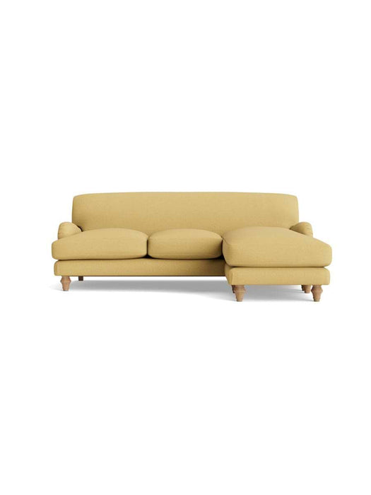 Reine Chaise Right Hand Facing Sofa Ochre Cotton Linen