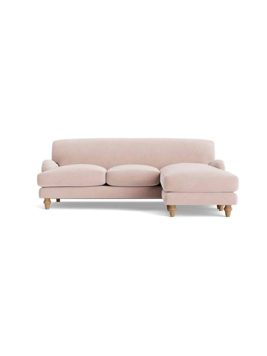 Reine Chaise Right Hand Facing Sofa Vintage Rose Velvet