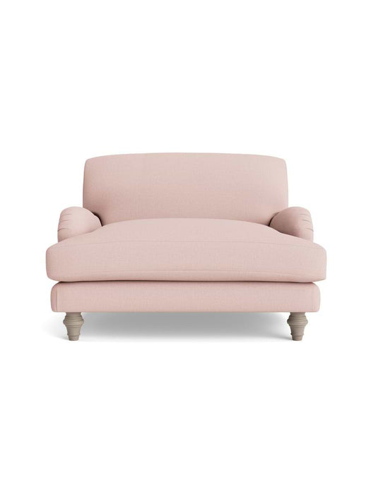 Reine Loveseat â€“ Soft Rose Cotton Linen
