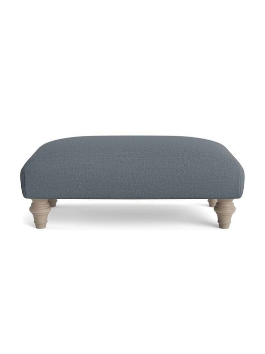Reine Ottoman - Pebble Blue Cotton Linen