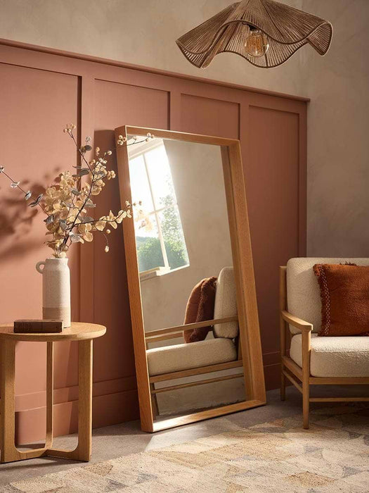 Oak Deep Framed Mirror - Oversized