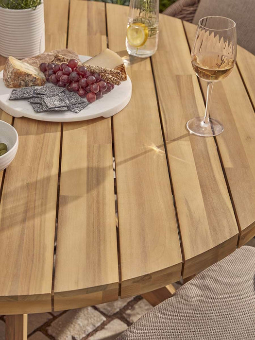 Round Acacia Dining Table