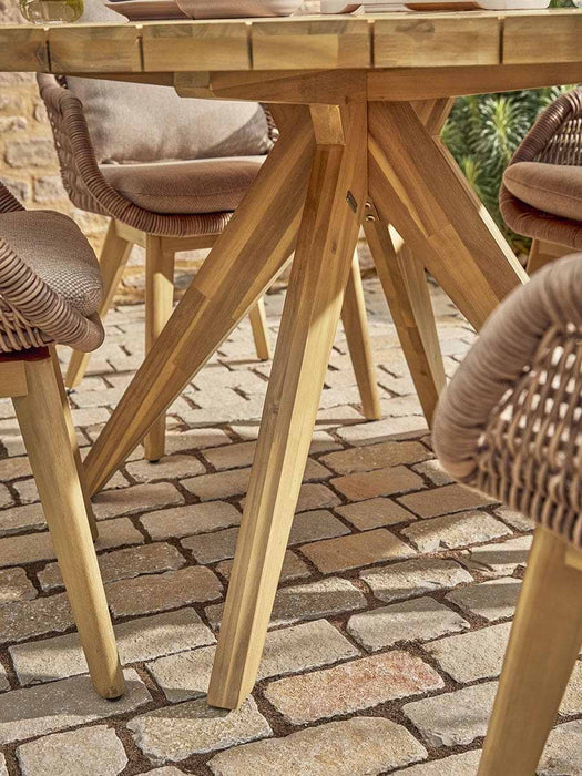 Round Acacia Dining Table