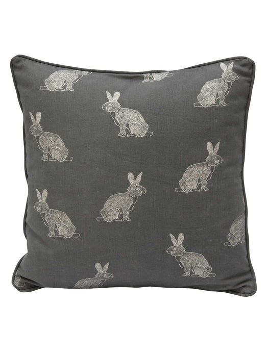 Rabbit Print Cushion- Grey
