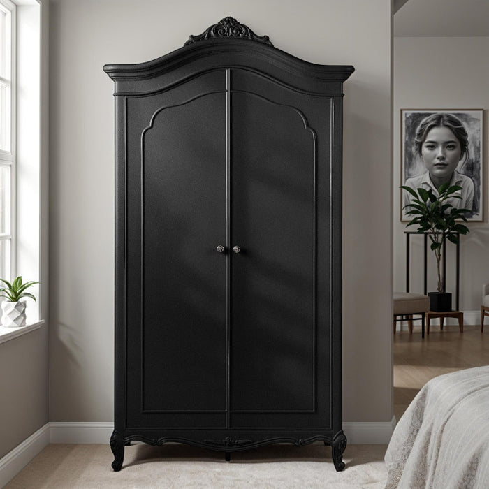 Rochelle Noir 2 Door French Armoire
