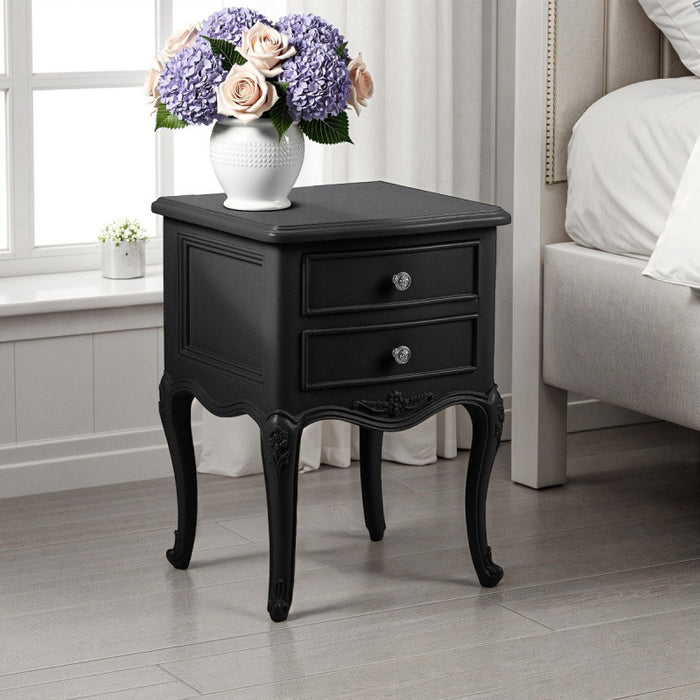 Rochelle Noir French Bedside Table
