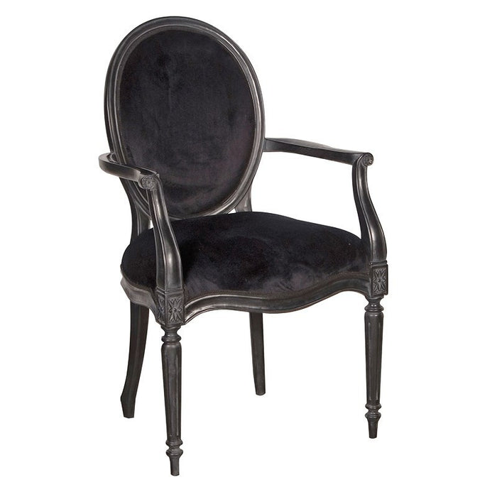 Rochelle Noir French Velvet Carver
