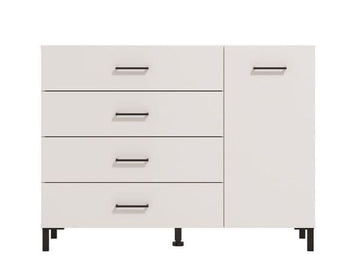 Amos Mann White 1 Door 4 Drawer Sideboard Storage Unit